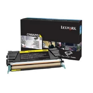 image of Lexmark C746A2YG Yellow Laser Toner Ink Cartridge