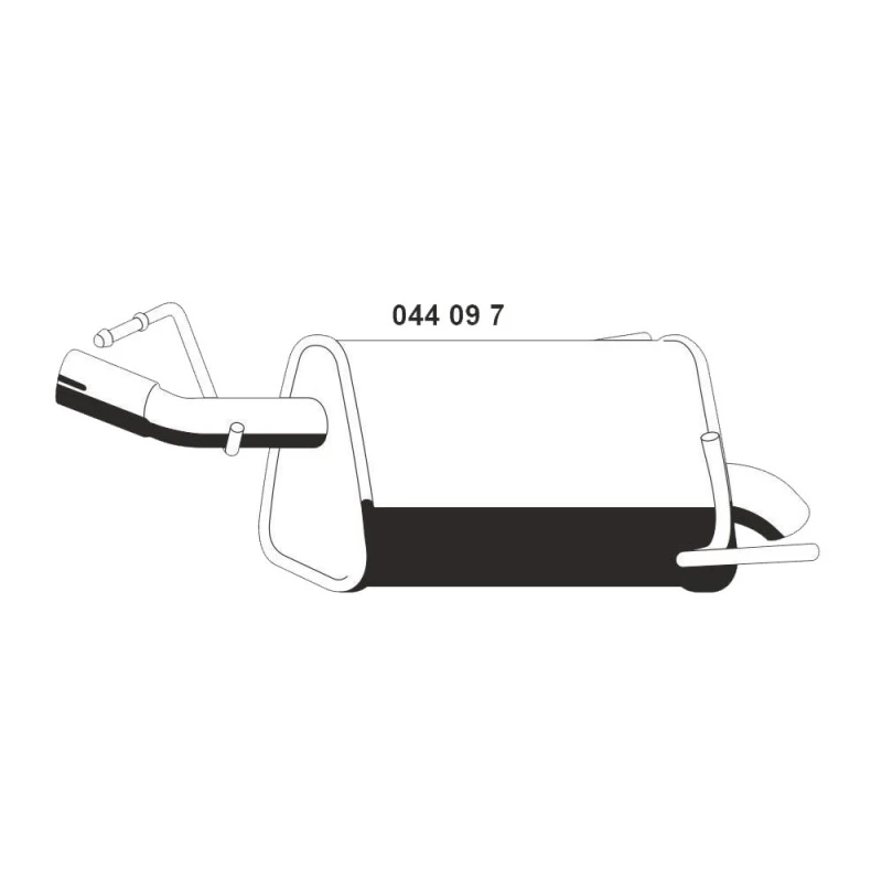 Image of ERNST 044097 Rear silencer End Silencer (3437)