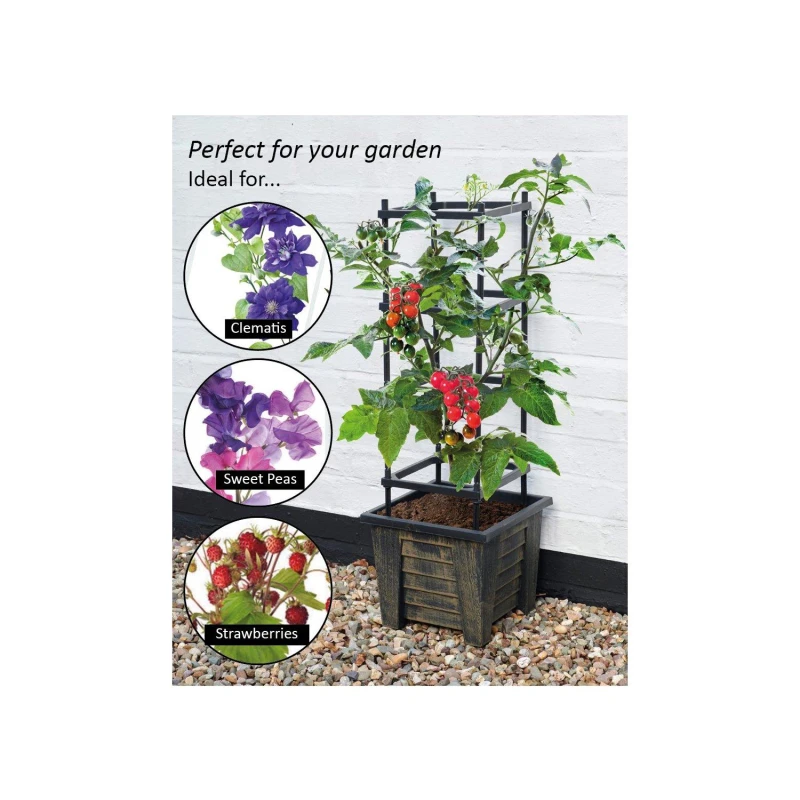 Image of Greenhurst 4 Tier Vegetable/Plant Trellis Planter - Brown Brown One Size