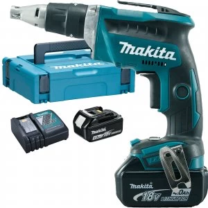 image of Makita DFS452 18v Cordless Screw Driver 2 x 4ah Li ion Charger Case