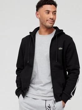 Lacoste Taping Zip Through Hoodie - Black