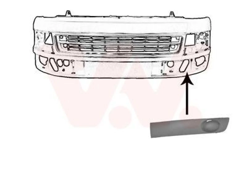 Image of VAN WEZEL Bumper grill VAN WEZEL 5790491