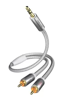 image of Inakustik 004100015 audio cable 1.5 m 3.5mm 2 x RCA White