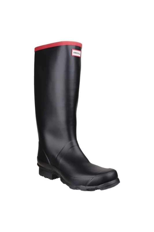 Image of Hunter Mens Argyll Full Knee Wellies Wellington Boots - UK 7 Black male ES3813BLK7