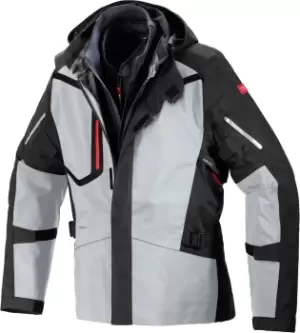 image of Spidi Mission-T H2Out Step-InArmor Motorcycle Textile Jacket, black-grey, Size 2XL, black-grey, Size 2XL