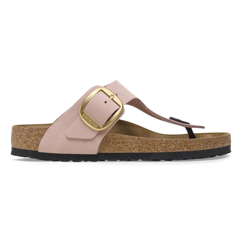 Image of Birkenstock Womens sandals Birkenstock Gizeh Big Buckle Nubuck Leather Rose Female 40