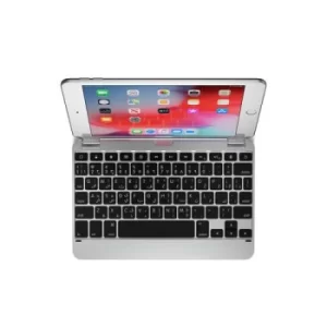 image of 7.9 Inch QWERTY Arabic Bluetooth Wireless Keyboard for iPad Mini 4th 5th Gen 3 Level Backlit Keys Strong And Silver