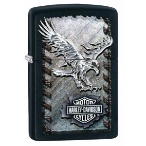 Image of Zippo Harley Davidson Iron Eagle Black Matte Windproof Lighter