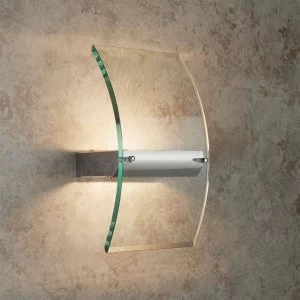 Image of LED Glass Wall Light Chrome