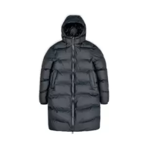Image of Rains Rains Long Puffer Jacket Mens - Grey