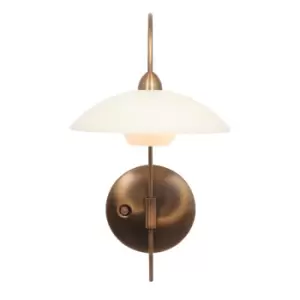 image of Sovereign Classic Dome Wall Light Bronze Brushed