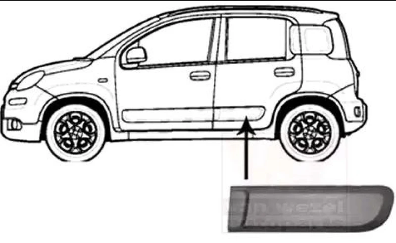 Image of VAN WEZEL 1607427 Moldings Trim-/Protection Strip,door (1005)