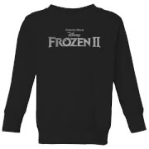 Image of Frozen 2 Title Silver Kids Sweatshirt - Black - 11-12 Years