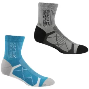 Image of Regatta Womens 2pack Wicking Coolmax Anti Bacterial Socks UK Size 3-5