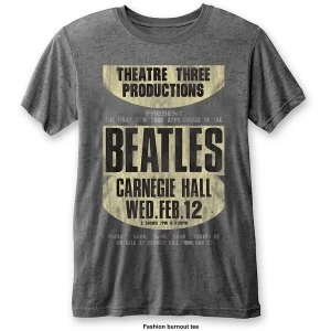 Image of The Beatles - Carnegie Hall Unisex Large T-Shirt - Grey
