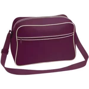 Retro Adjustable Shoulder Bag (18 Litres) (Pack of 2) (One Size) (Burgundy/Sand) - Bagbase