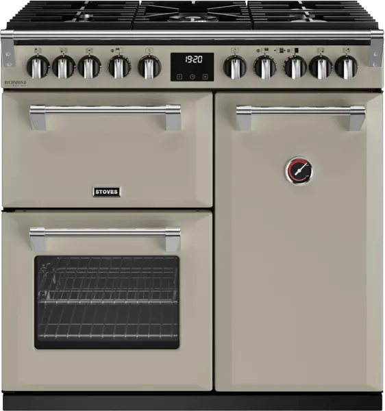 image of Stoves Richmond Deluxe ST DX RICH D900DF PMU_ Dual Fuel Range Cooker - Porcini Mushroom - A Rated