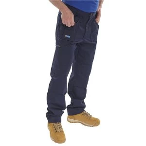 Image of Click Workwear Work Trousers Navy Blue 48 Tall Ref AWTN48T Up to 3 Day