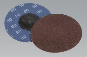 image of Sealey PTCQC7580 Quick Change Sanding Disc Ø75mm 80Grit Pack of 10