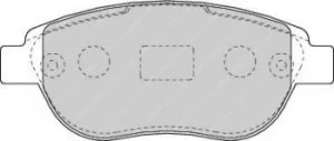 Image of Ferodo FDB1476 Brake Pad Set Front Axle Premier Car