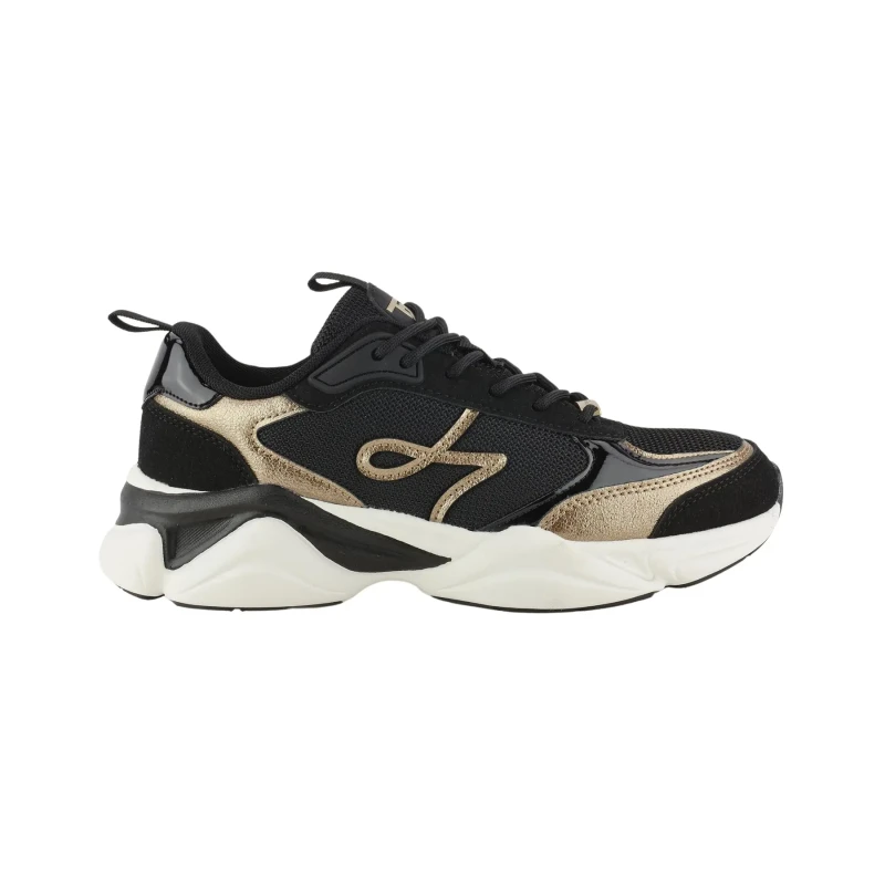 Image of LES TROPEZIENNES PAR M.BELARBI Arya Trainers Black/Gold-Coloured Women 37 (4);38 (5);39 (5.5 to 6);40 (6.5);41 (7)