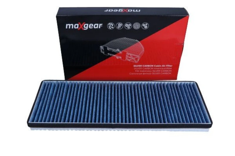 Image of MAXGEAR 26-1884 Pollen filter SILVER CARBON with anti-allergic effect Filter,interior air (424)
