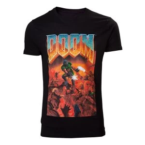 Image of Doom - Classic Box Art Mens Medium T-Shirt - Black