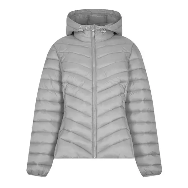 Image of SoulCal Ladies Lightweight Puffer Jacket - Grey 8