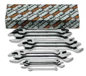 image of Beta Tools 55MP/S12 12pc Double Open End Spanner Box Set Chrome-plated 000550653