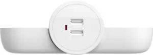 Image of Quirky Pivot Power Mini Flexible Foldable 2-Socket Extension Lead - White