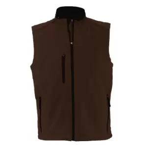 Image of SOLS Mens Rallye Soft Shell Bodywarmer Jacket (L) (Dark Chocolate)