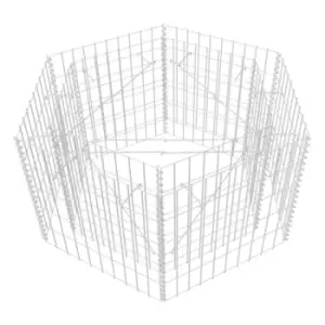 Image of Vidaxl Hexagonal Gabion Raised Bed 100X90X50 cm