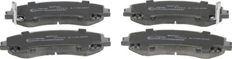 Image of MAPCO 106092 Brake pad set Front Axle, with acoustic wear warning Brake Pad Set,disc brake (402)