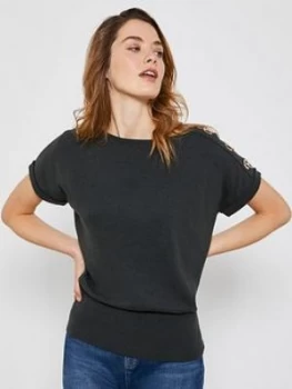 Image of Mint Velvet Mint Velvet Eyelet Detail Jumper - Khaki