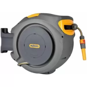 image of Hozelock - Wall Mounted Hose Reel with 25 m Hose Auto Reel Grey