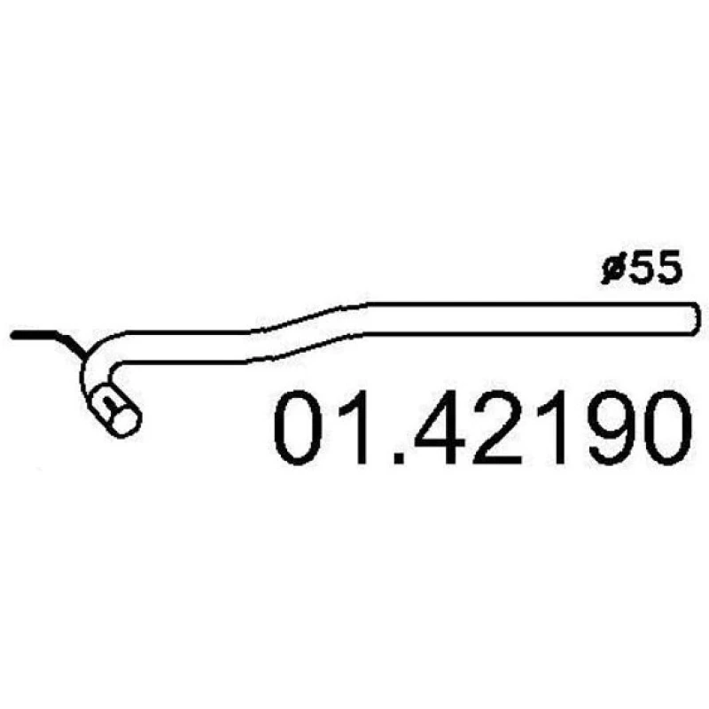 Image of MTS 01.42190 Exhaust Pipe Rear, Length: 1010mm Exhaust Pipe (17)