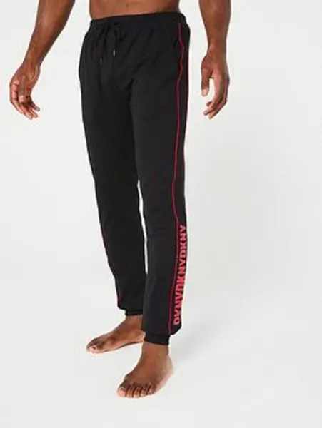 Image of DKNY Nailers Jersey Lounge Pant - Black Size S, Men Black VS5D2 Male S