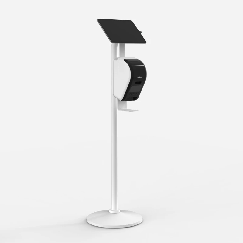 Image of Bouncepad Core Floorstanding + Brother Printer Mount White Compati