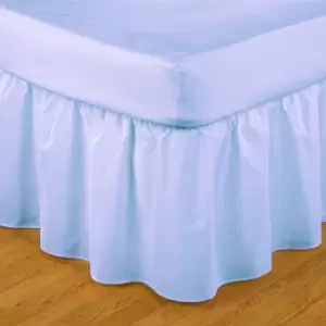 Image of Belledorm Easy Fit Frilled Platform Valance (Double) (Duck Egg Blue)