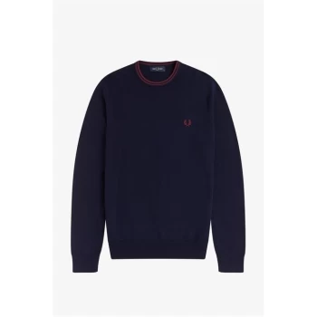 image of Fred Perry Crew Knitted Jumper - Navy 264