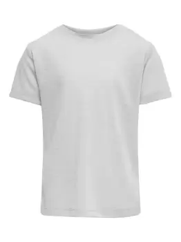 Image of ONLY Solid Colored T-Shirt Women Silver