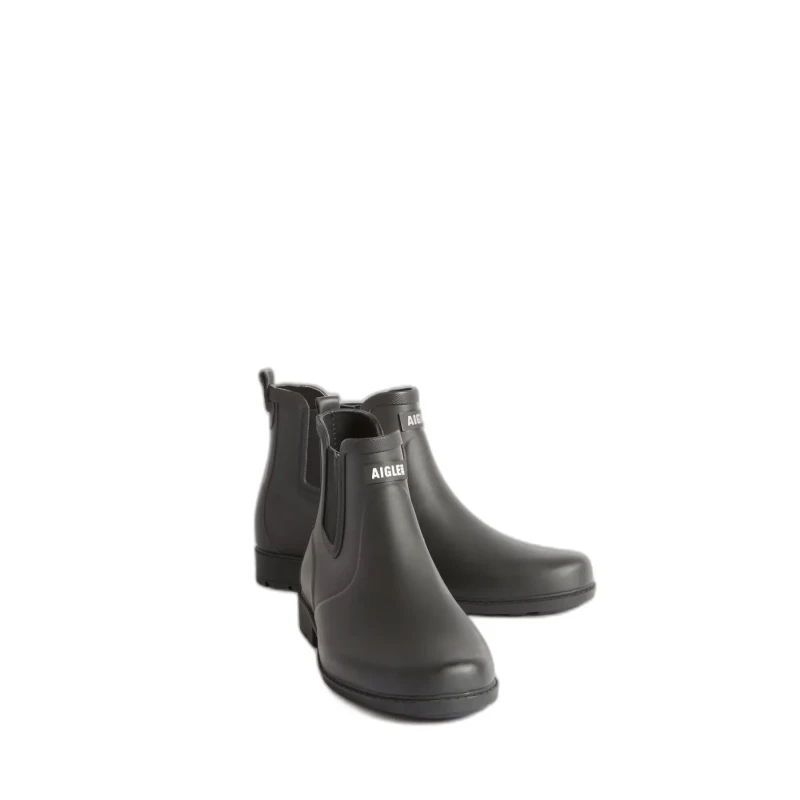 Image of Aigle Carville M 2 Rubber Mens Ankle Boots - Noir - Size:UK 8