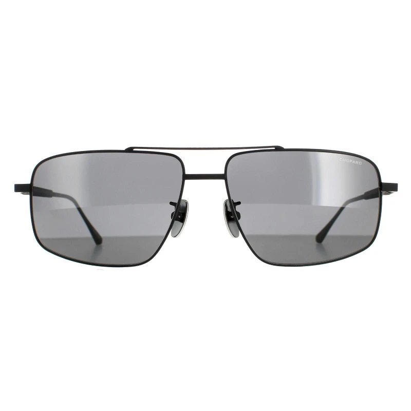 Image of Chopard Aviator Semi Matte Black Smoke Polarised SCHF21M Black
