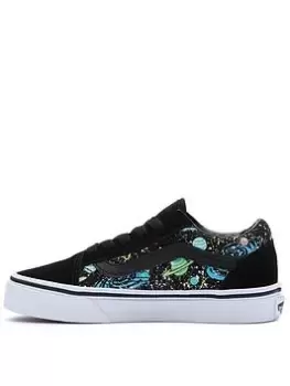 Image of Vans Old Skool Cosmic Glow Younger Trainer, Black, Size 1 Older