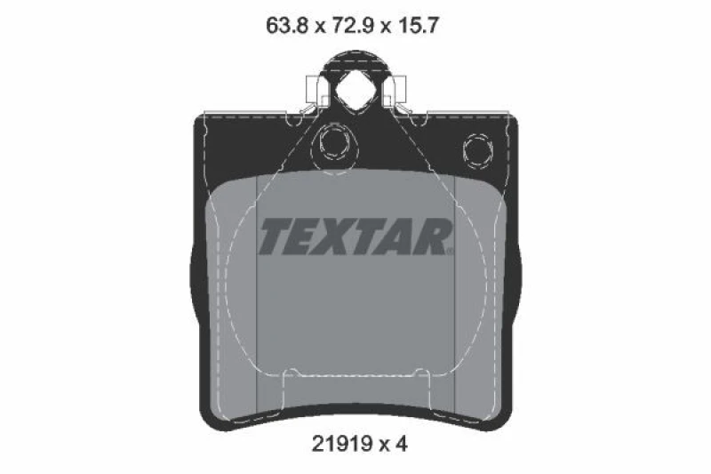 Image of Brake pad set TEXTAR 2191903