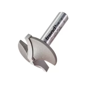 image of Trend Flat Ovolo Router Cutter 25mm 8mm 1/4"