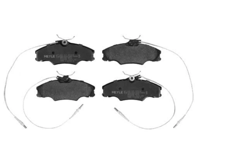 Image of MEYLE 025 217 2419/W Brake pad set Front Axle, incl. wear warning contact, Original Quality, with anti-squeak plate Brake Pad Set,disc brake (402)