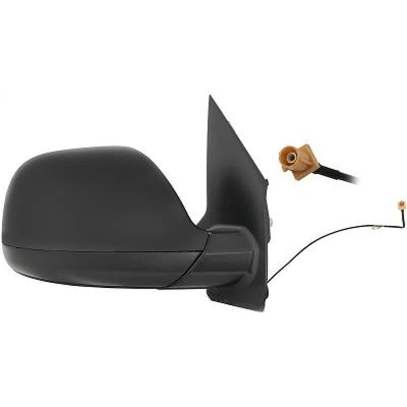 Image of DIEDERICHS 2274024 Wing mirror Right, black, with aerial, Smooth Outside Mirror (50)