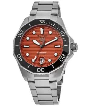 Image of Tag Heuer Aquaracer Professional 300 Orange Dial Steel Mens Watch WBP201F.BA0632 WBP201F.BA0632
