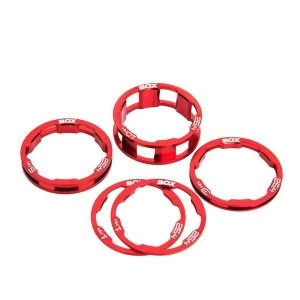 Image of Box Zero Stem Spacer Kit Red 1 1/8